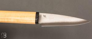  Couteau " Office type Japonais " par Nicolas Kowal - Buis et lame Suminagashi VG10