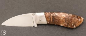   Couteau " Opus " de collection par Louis Blanchet Kapnist - Bogues de châtaignes résinées et lame en RWL34