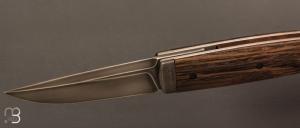   Couteau " Puukko " pliant des Forges d'Haraldr - Morta stabilisé