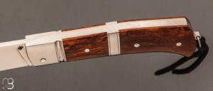   Couteau " Rumilly " par Philippe Lemonnier - Loupe de bois de fer d'Arizona et lame en RWL34 