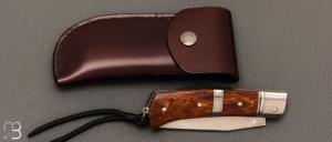   Couteau " Rumilly " par Philippe Lemonnier - Loupe de bois de fer d'Arizona et lame en RWL34 