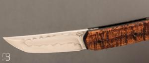 Couteau " Sanjo " custom par Guy Poggetti - Koa et lame en C130