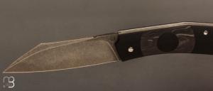   Couteau " Scalp " custom par David Brenière - G10/Fibre de carbone et Elmax