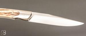    Couteau " Slipjoint " par Manu Benoist - Croûte de mammouth et RWL34