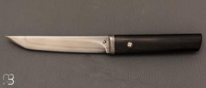 Couteau " Tanto  "  de Jean Paul Sire - Ebne et lame forge acier C130