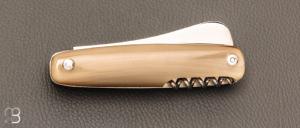   Couteau "Tartineur 2 pièces " par J. Mongin - Corne blonde