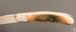 Couteau  " Tocard " custom de Jérôme Bellon - Ivoire de mammouth et RWL34