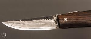    Couteau " XIII " par Martin CLAUDEL - Chêne et sandwich acier ancien et vieux fer feuilleté