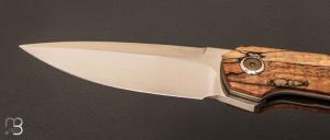 Couteau "  Xylo  " Hêtre échauffé et RWL-34 par Thierry Savidan