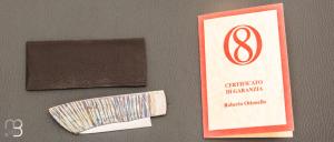 Couteau  " air Rayures " par Roberto Ottonello 13 grammes