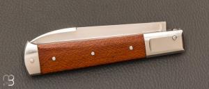   Couteau  " custom " par Vincent Lafaye - Micarta et lame en 14c28n