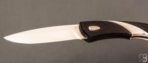   Couteau lock back custom par Jean - Luc Baumberger - Bois de fer et lame en ATS34