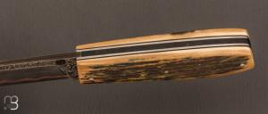   Couteau " slipjoint " par Louis Blanchet Kapnist - Ivoire de mammouth et lame damas