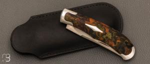  Couteau " Mini-Mix " pliant artisanal de Cyril Kalisz - Rag Micarta et RWL34