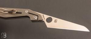   Couteau de poche Spyderco NAND C270TIP - Titane / Böhler M398 - Paul Alexander design