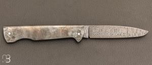  Couteau " Basic " slipjoint custom par Anthony Brochier - Damas