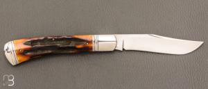   Couteau « Back Pocket » de Bill Ruple - Bois de cerf et W2