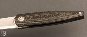   Couteau " Black Spike " custom de Jean Baptiste Leveque - Fibre de carbone et N690