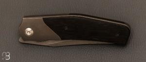  Couteau " Bolsterlock  "  custom par Guy Poggetti - Titane et Micarta, lame Elmax