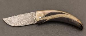 Couteau " Curni lame damas " par Alexandre Musso