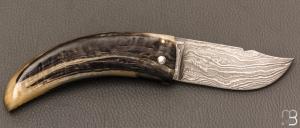 Couteau " Curni lame damas " par Alexandre Musso