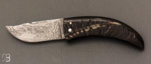 Couteau  "  Curni lame damas " par Alexandre Musso