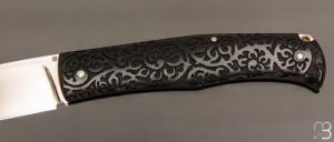     Couteau " Drop " slipjoint  custom par Raphaël Durand - G10 et RWL34