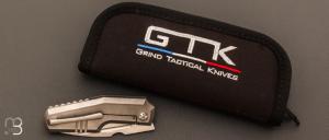 Couteau " Elementak Framelock " de GTKnives - Thomas Gony - Titane  texturé et RWL-34