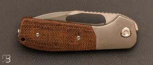  Couteau Field Duty par Liong Mah - Burlap Micarta et S90V 