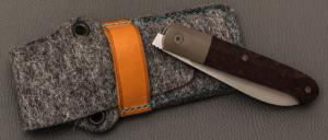 Couteau " Fructis Lag " custom de Stéphane Espi - Micarta WW2 et lame en RWL34