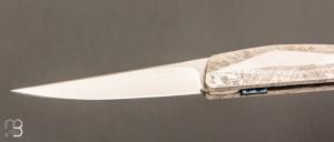   Couteau " HBP80 " de poche custom par Des Horn - Météorite Gibéon 