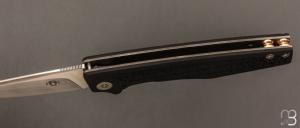 Couteau " IKE " custom par Torpen Knives - Jérôme Hovaere - G10 et lame en N690Co