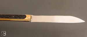   Couteau " Interframe XVIII ème " pliant fait main par Bastien Toubhans - Atelier Beau Merle