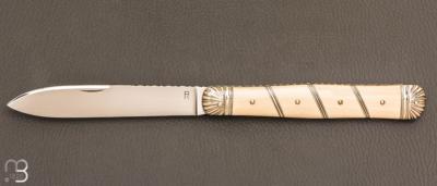  Couteau "Interprétation du Violon" par Romain Alvarez - Ivoire de mammouth