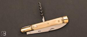  Couteau " Issoire 2 pièces "  de Robert Beillonnet - Pulpe d'ivoire de mammouth et RWL-34