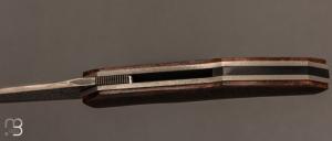  Couteau " Jinbei " custom de Gaël Chevalier - Micarta WW2 et damas