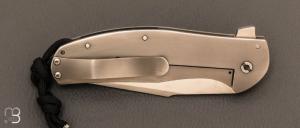 Couteau " Large Bear Flipper " titane par Ray Laconico