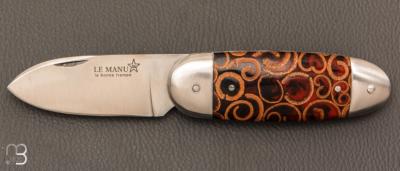  Couteau "  Le Manu " par La Bonne Trempe - Cannelle stabilisée et 14c28
