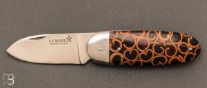  Couteau "  Le Manu " par La Bonne Trempe - Cannelle stabilise et 14c28