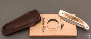 Couteau " Le Passager " de Pierre Thomas - Atelier Odae - Bois de cerf