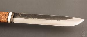   Couteau " Leuku " fixe par Michel Blum - Loupe d'amboine