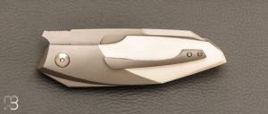   Couteau " Liner lock " custom par Samuel Jugieau - Elforyn et lame en RWL34