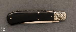   Couteau " Lock-back " pliant par H. McBurnette - Micarta et ATS-34