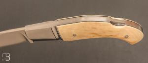   Couteau " Lock-Back  " par Honoré Vilain - Ivoire de mammouth et RWL34