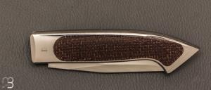   Couteau " Lock - Back " par Julien et Charles Bennica - Micarta et RWL-34