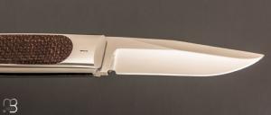   Couteau " Lock - Back " par Julien et Charles Bennica - Micarta et RWL-34