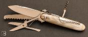 Couteau de poche Navette 13 cm Corne blonde 4 pices par J.Mongin