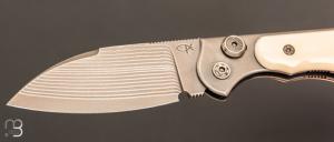 Couteau " Morphalou " par Éric Parmentier - Mammouth et VG10 Suminagashi