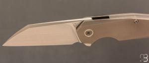   Couteau " P'ti "  custom par Philippe Jourget - Titane/Damas et CPM 154 CM