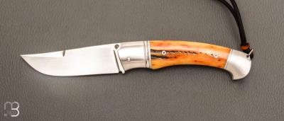   Couteau " Persan " par Philippe Lemonnier - Os cerfé et RWL34 